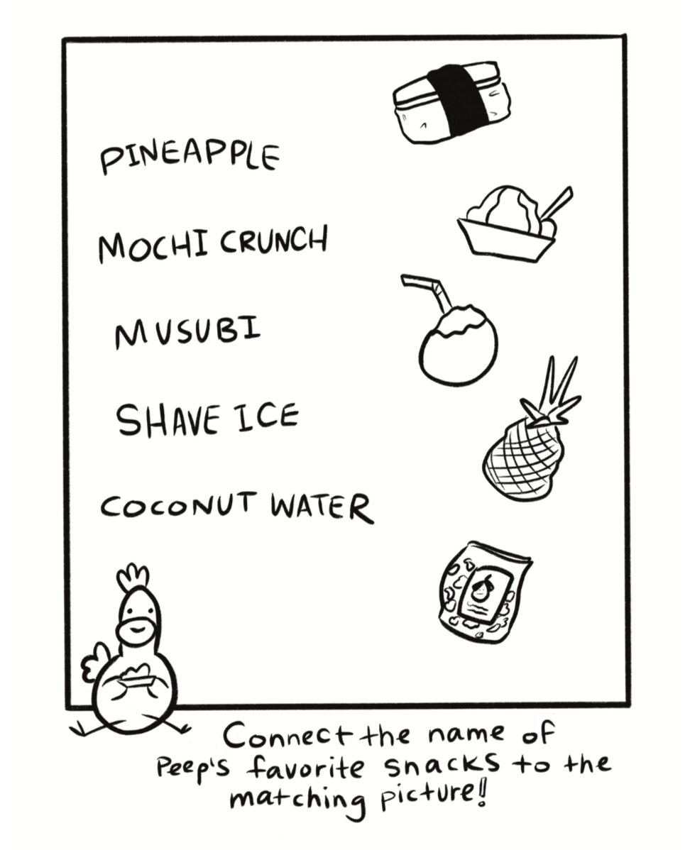 coloring book illustration page with word activity